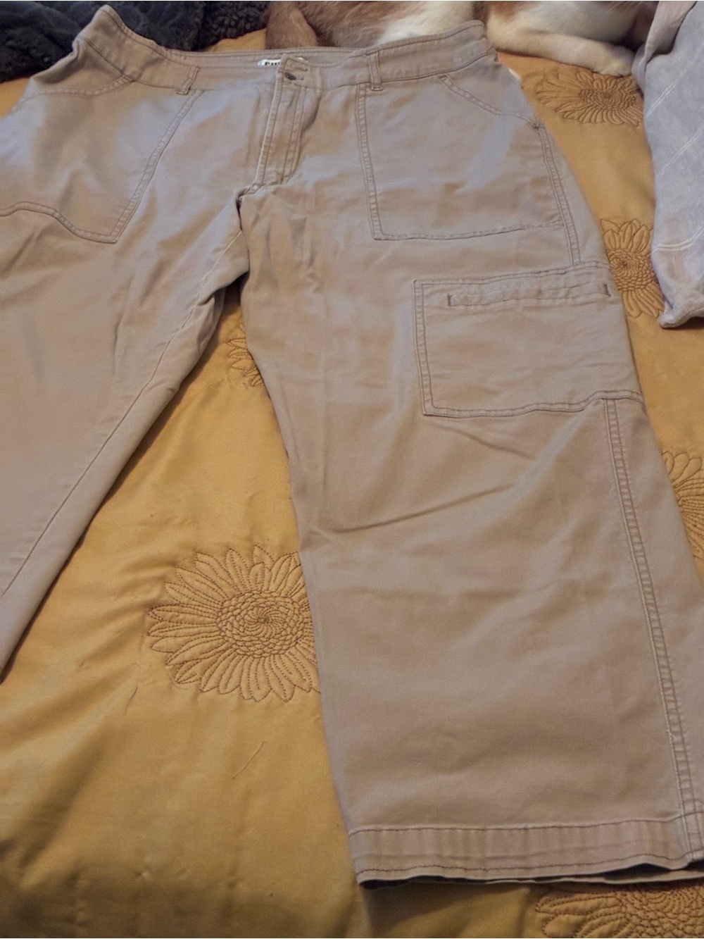 Chico's Wide Leg Utility Pants in Tan